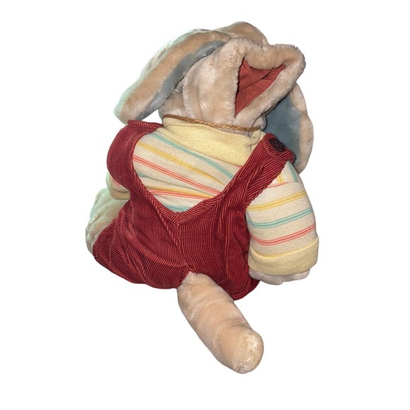 Ganz Bros Wrinkles the Dog Hand Puppet Plush Overalls Puppy 17” w/ Bone VTG‎ 80s - Picture 9 of 13